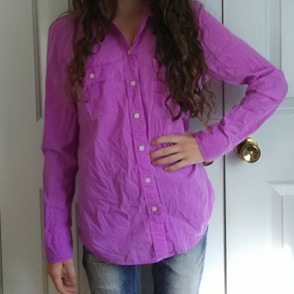 Purple button up shirt